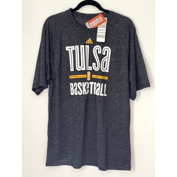 Adidas Tulsa Basketball Athletic Active Men's Shirt Crewneck Size Large New m4 - Picture 6 of 10